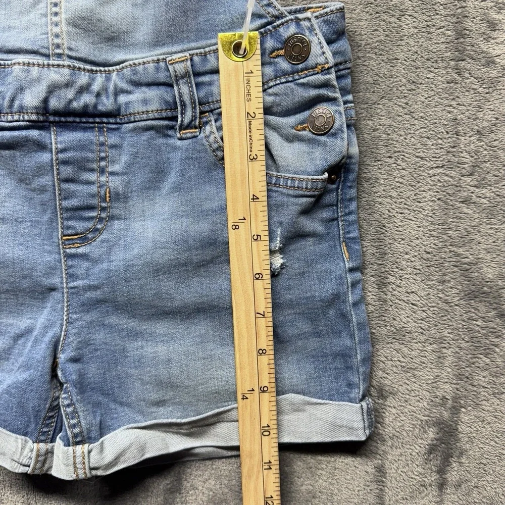 Justice  Girls Overalls Short  Bib Style‎ Size 14 Jeans Blue Cotton